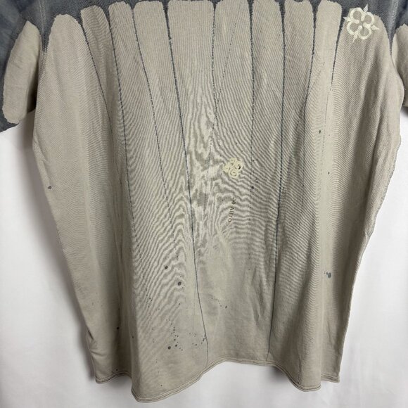 Guess XL Cotton Short Sleeve V Neck Graphic Abstract Paint Floral Tee T Shirt - Picture 9 of 13